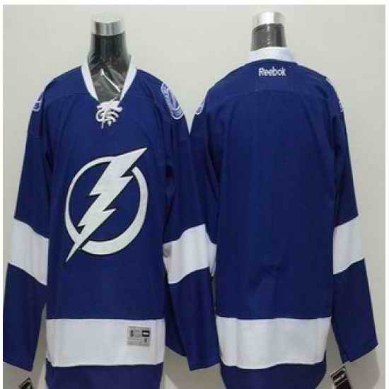 Tampa Bay Lightning Blank Blue Stitched NHL Jersey